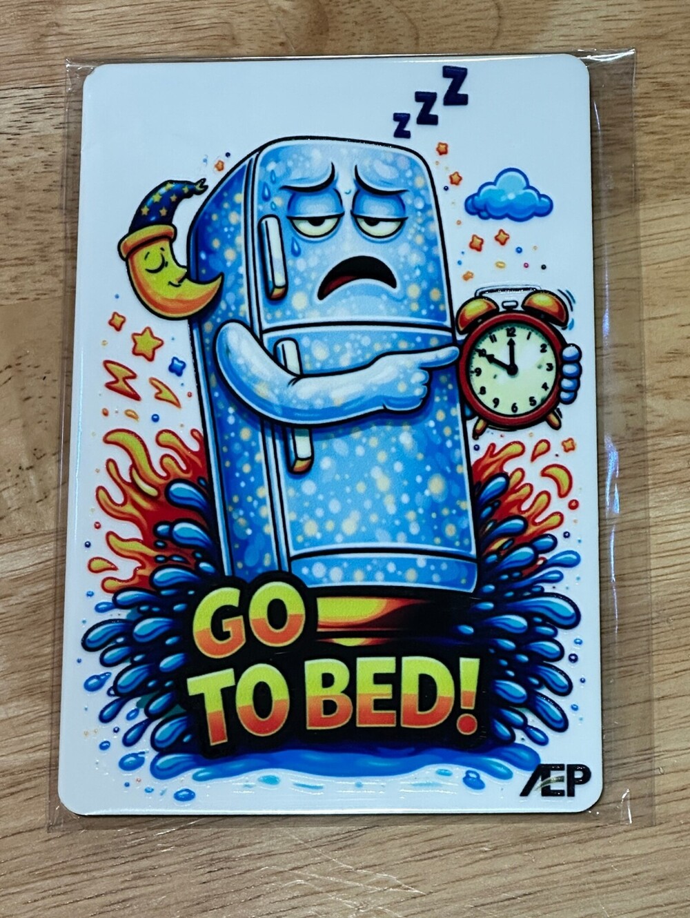 If My Fridge Could Talk "Go To Bed" Fridge Magnet 4x6 Funny Kitchen Gift Decor